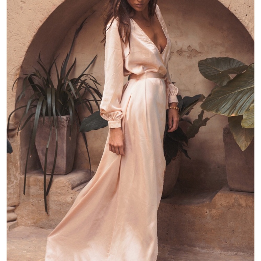 Silk wrap maxi dress, by Sabo Skirt